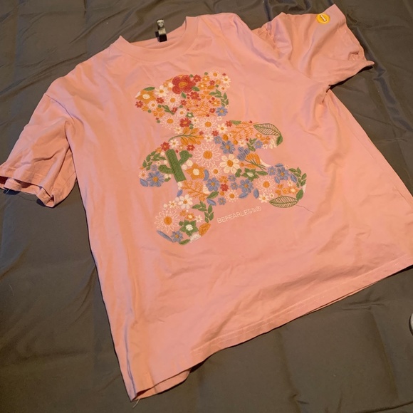 Mens Vintage Distressed Pink T shirt - Picture 1 of 5